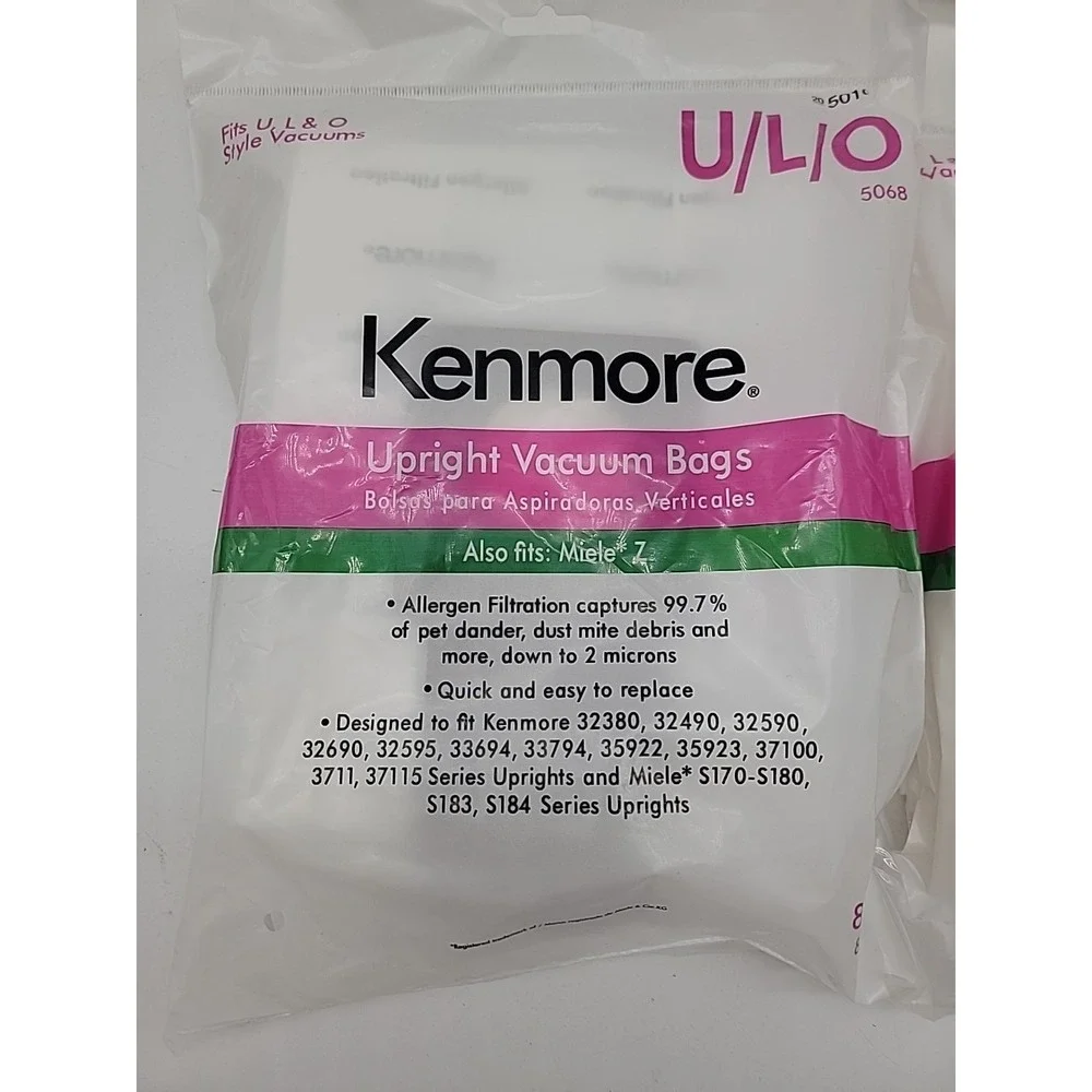 16 OEM Kenmore U L O Upright Vacuum Cleaner Bags Allergen 50105 50688 50690 5068